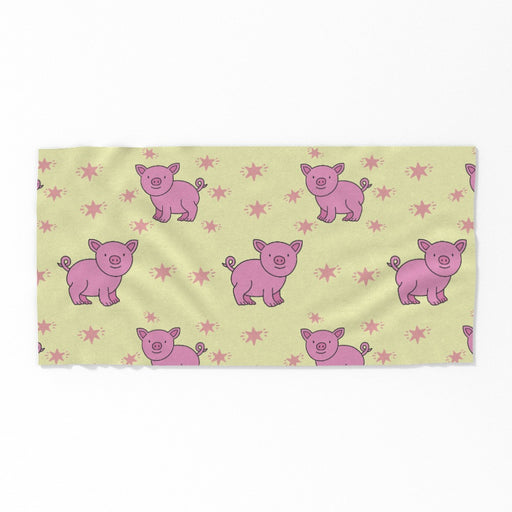 Towel - Pigs on Yellow - Print On It
