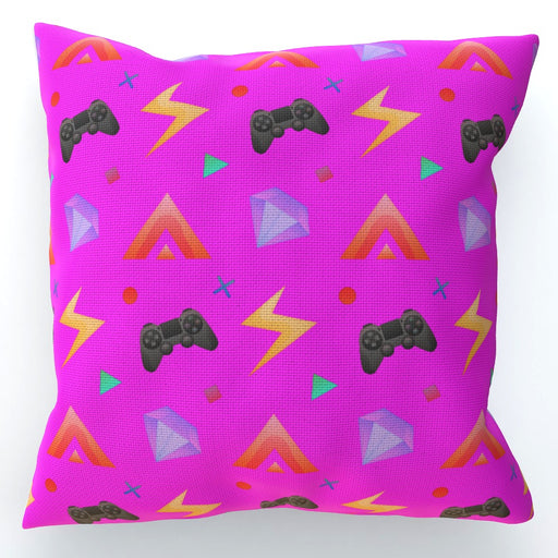 Cushion - Gamers Play Pink - printonitshop