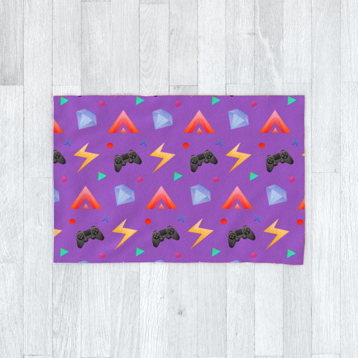 Blanket - Gamers Play Light Purple - printonitshop