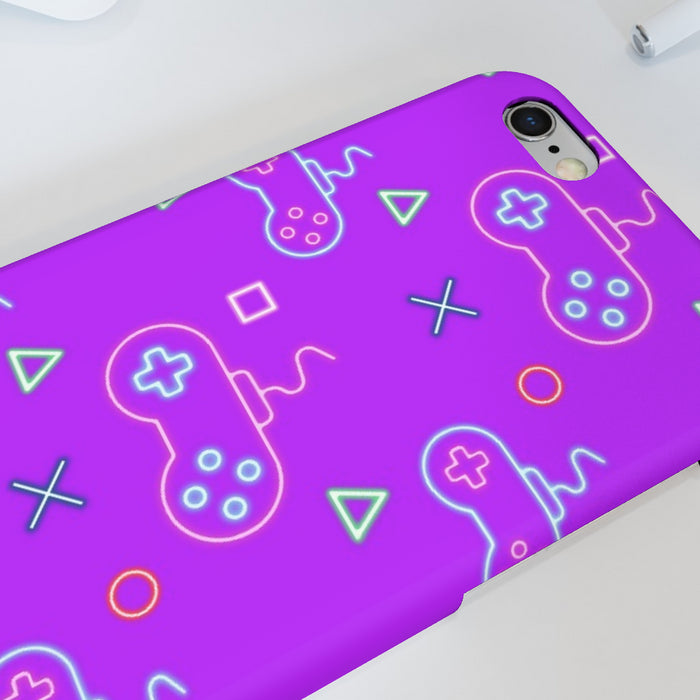 iPhone Cases - Gaming Neon Light Purple - printonitshop