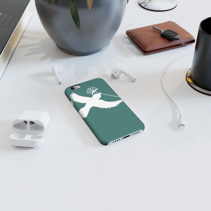 iPhone Cases - Dove on Green - printonitshop