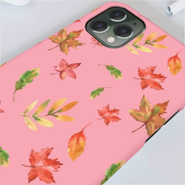 iPhone Cases - Autumn Leaves Pink - printonitshop