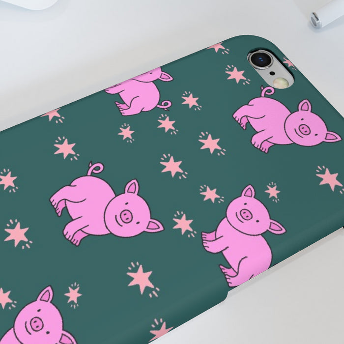 iPhone Cases - Pigs on Green - printonitshop