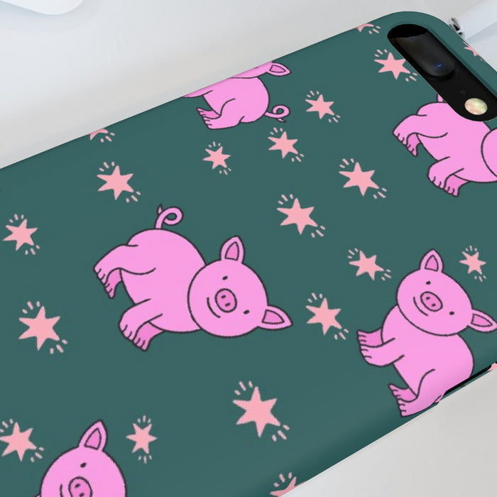 iPhone Cases - Pigs on Green - printonitshop