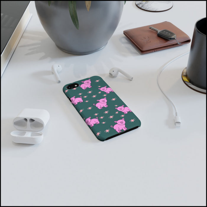 iPhone Cases - Pigs on Green - printonitshop
