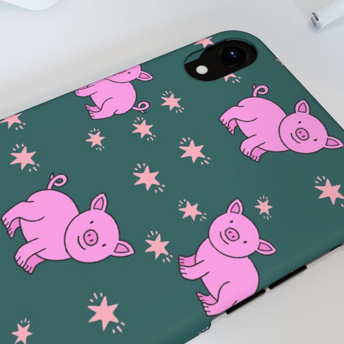 iPhone Cases - Pigs on Green - printonitshop