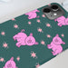 iPhone Cases - Pigs on Green - printonitshop