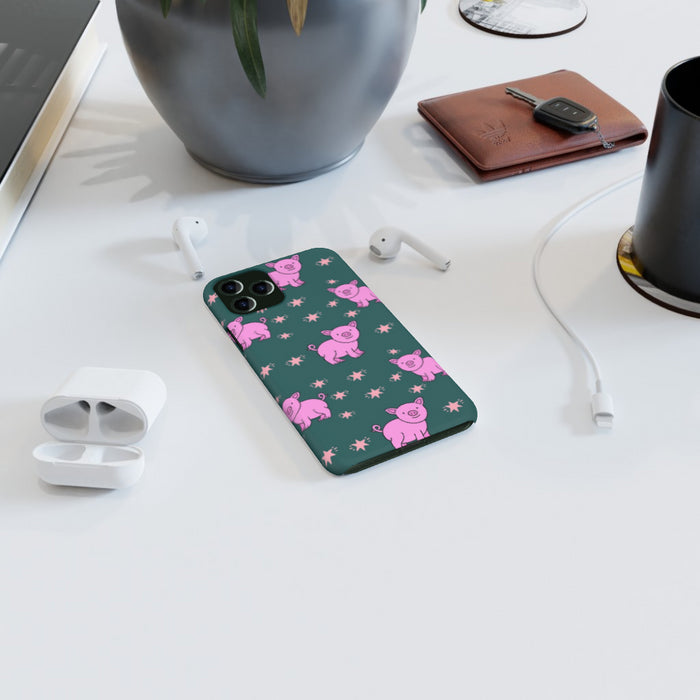 iPhone Cases - Pigs on Green - printonitshop