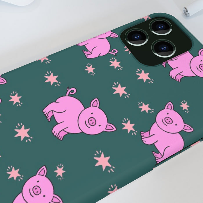 iPhone Cases - Pigs on Green - printonitshop