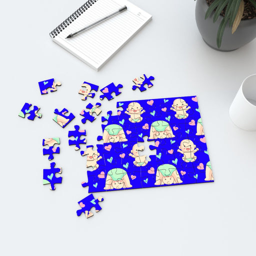 Jigsaw - Babies On Blue - printonitshop