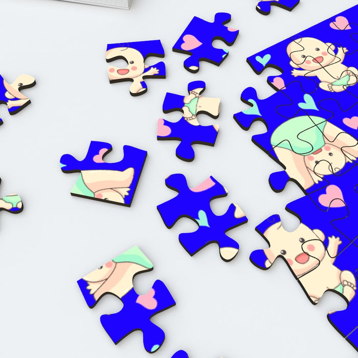 Jigsaw - Babies On Blue - printonitshop