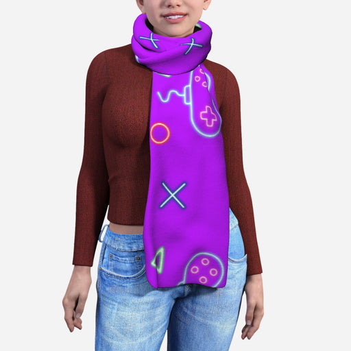 Blanket Scarf - Gaming Neon Purple - printonitshop