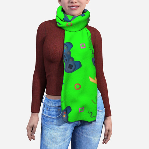 Blanket Scarf - Bright Green Gaming - printonitshop