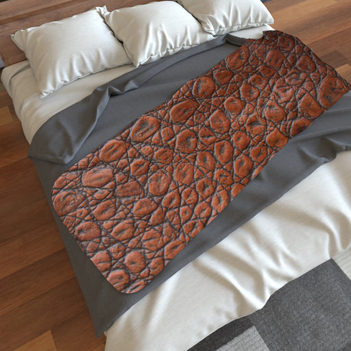 Blanket Scarf - Brown Croc - printonitshop