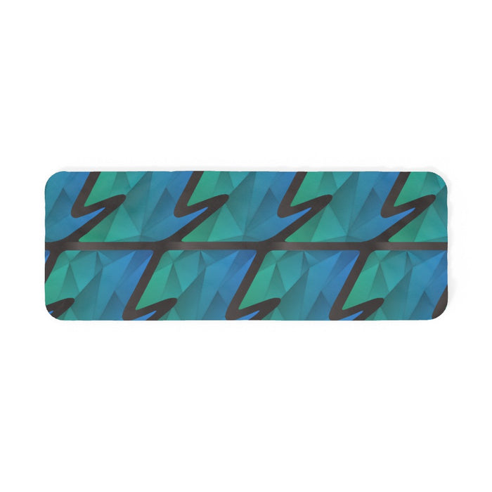 Blanket Scarf - Abstract Wave Blue/Green - printonitshop