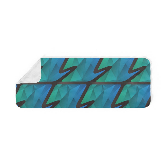 Blanket Scarf - Abstract Wave Blue/Green - printonitshop