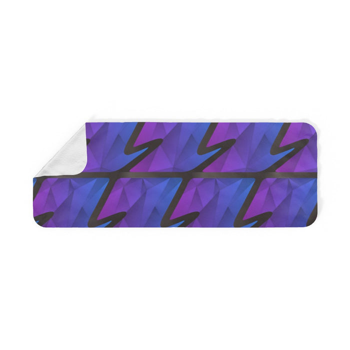 Blanket Scarf - Abstract Wave Blue/Purple - printonitshop