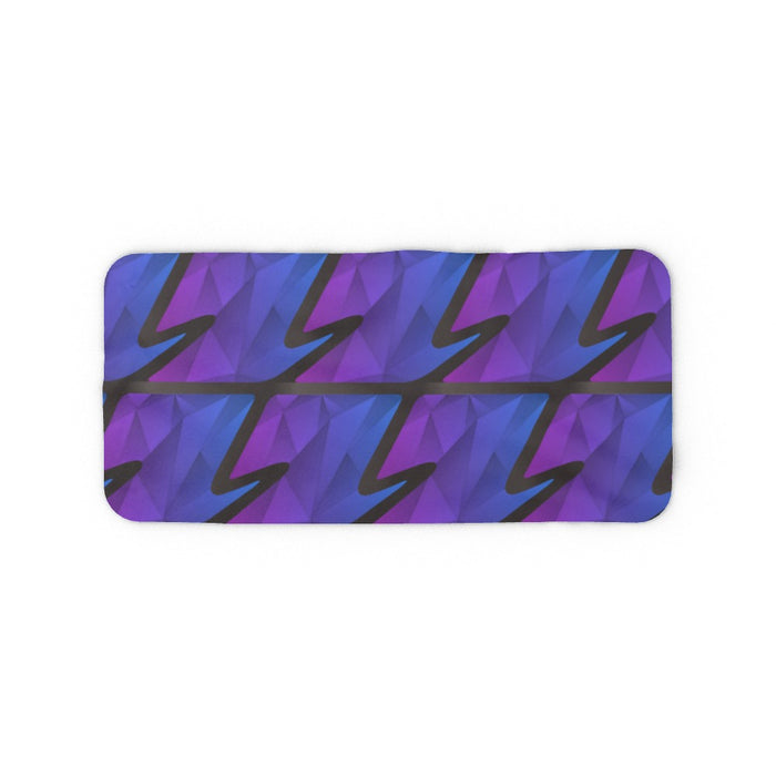 Blanket Scarf - Abstract Wave Blue/Purple - printonitshop