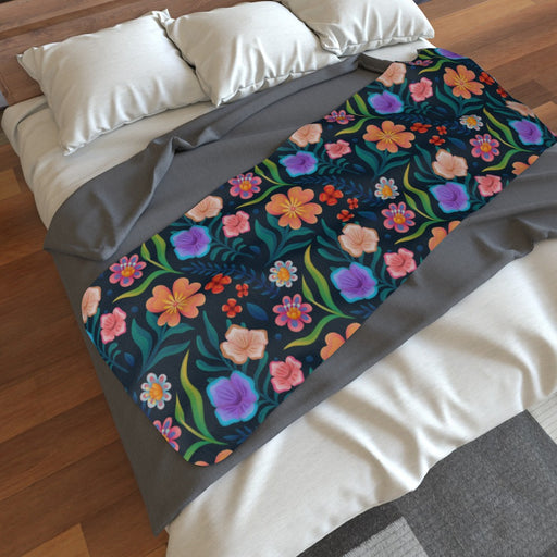 Blanket Scarf - Very Floral Green - printonitshop