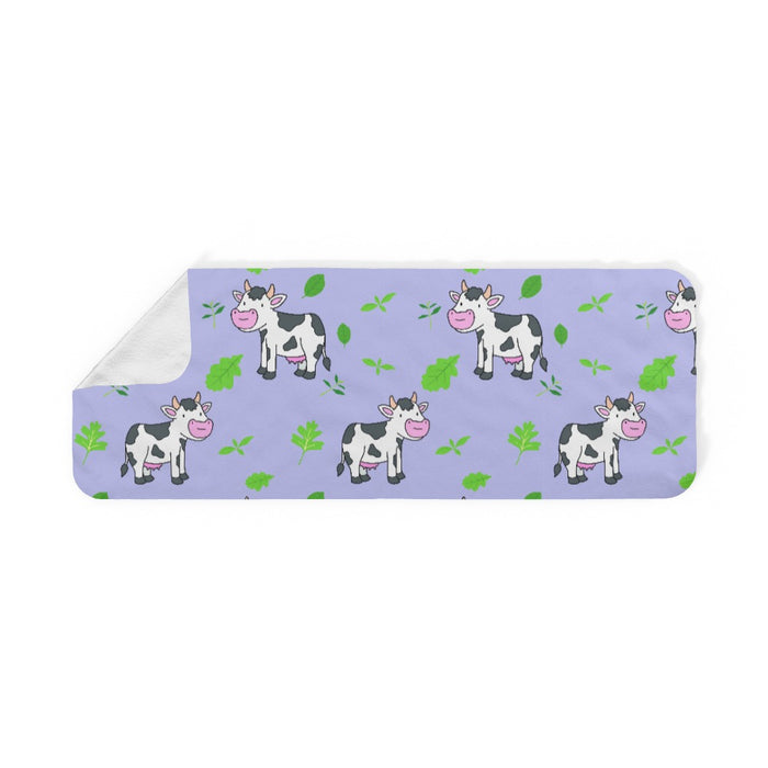 Blanket Scarf - Cows on Violet - printonitshop