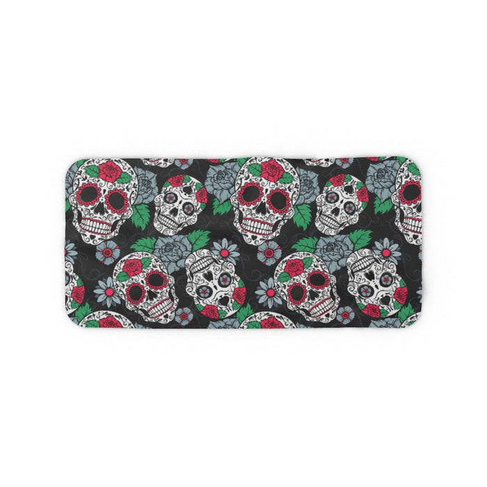 Blanket Scarf - Skulls and Roses - printonitshop