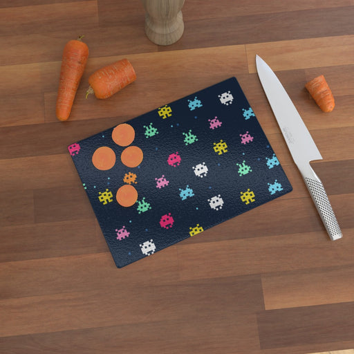 Glass Chopping Boards - Invaders - printonitshop