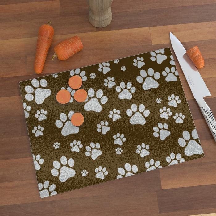 Glass Chopping Boards - Paws - printonitshop