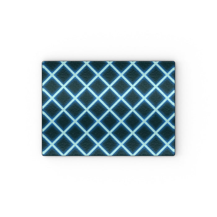 Glass Chopping Board - Neon Blue - printonitshop