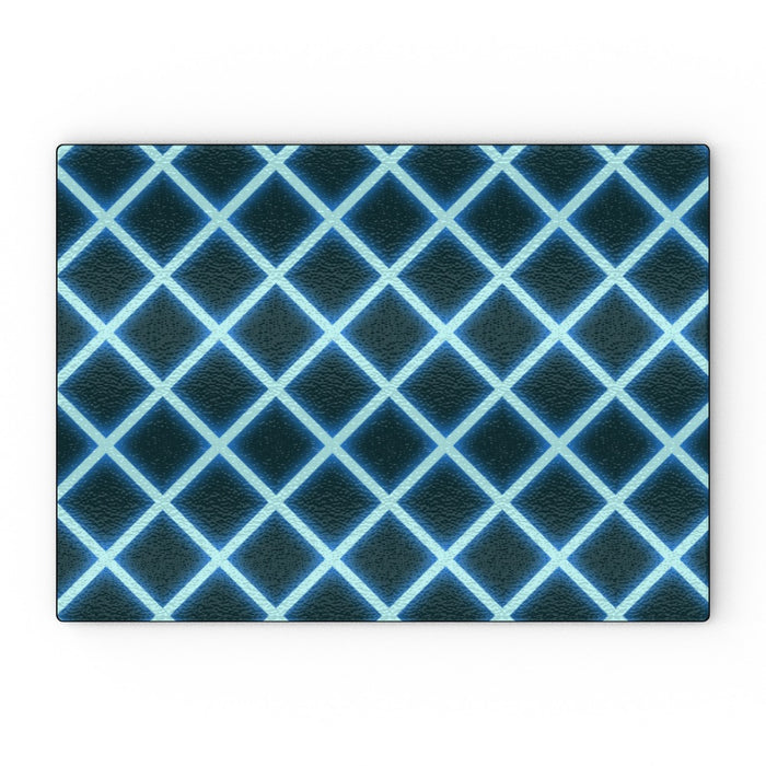 Glass Chopping Board - Neon Blue - printonitshop