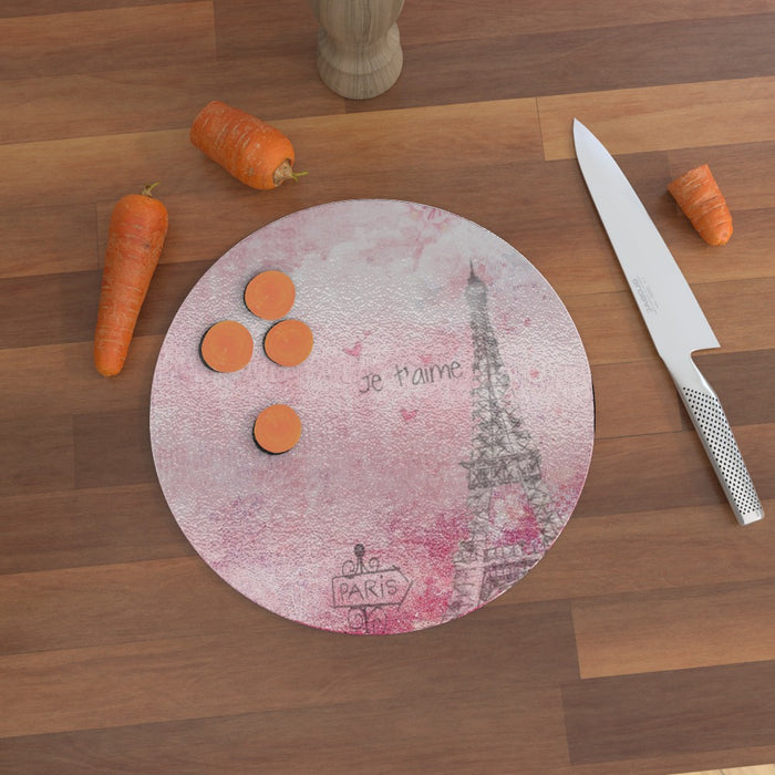 Glass Chopping Board - Paris Love - printonitshop