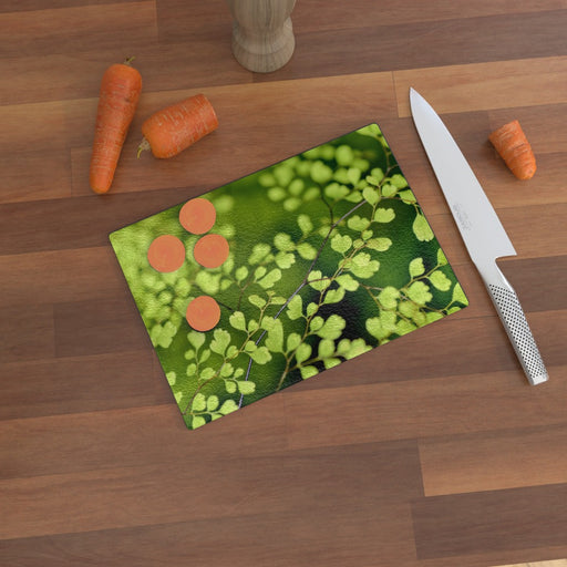 Glass Chopping Boards - Delicate Leaves - printonitshop