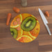 Glass Chopping Board - Kiwi and Orange - printonitshop