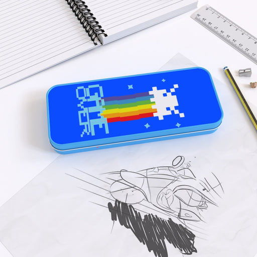 Pencil Tins - Game Over Blue - printonitshop