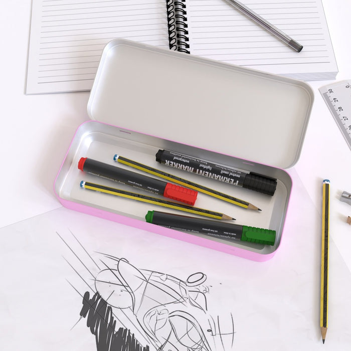 Pencil Tins - Mice On Pink - printonitshop