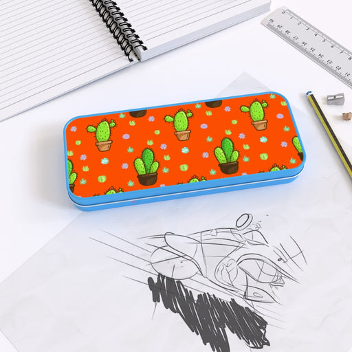 Pencil Tins - Cactus on Orange - printonitshop