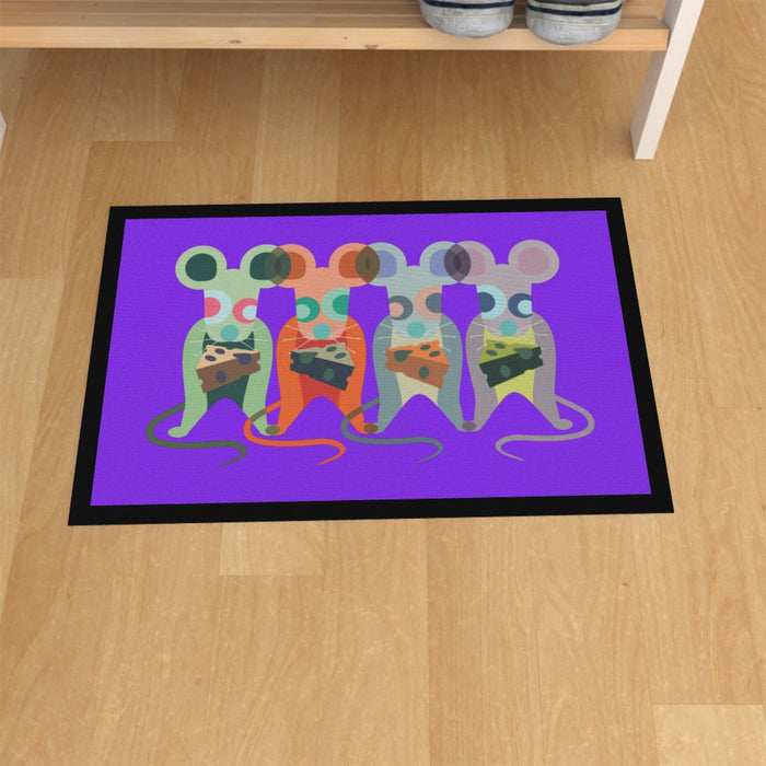 Floor Mats - Mice on Purple - printonitshop