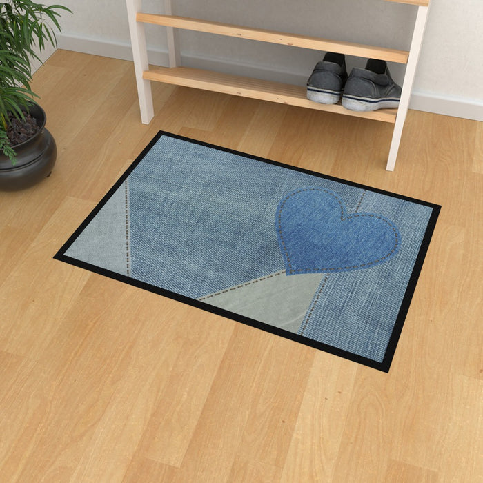 Floor Mats - Denim Heart - printonitshop