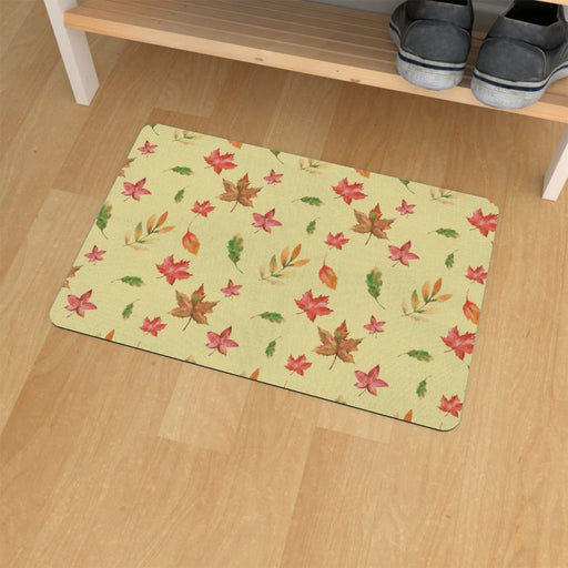 Floor Mats - Autumn Leaves Cream - printonitshop
