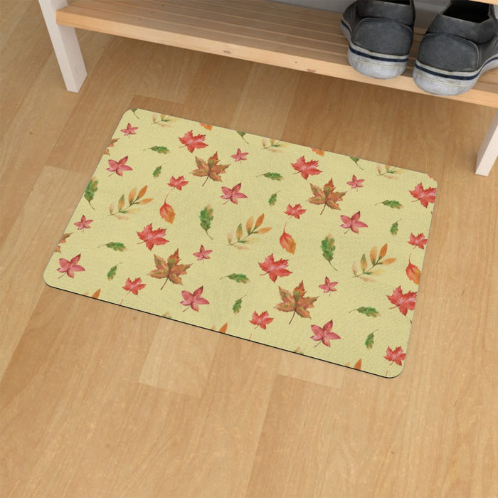 Floor Mats - Autumn Leaves Cream - printonitshop