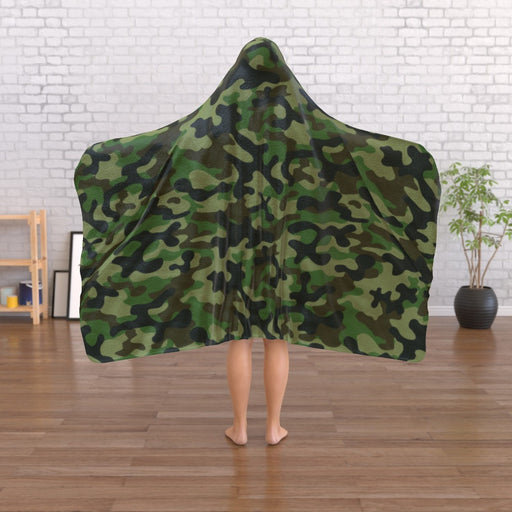 Hooded Blanket - Camo Green - printonitshop