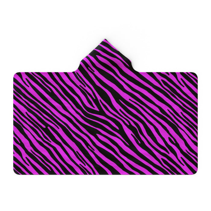 Hooded Blanket - Pink Zebra - printonitshop