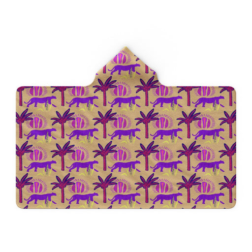 Hooded Blanket - Purple Panthers - printonitshop