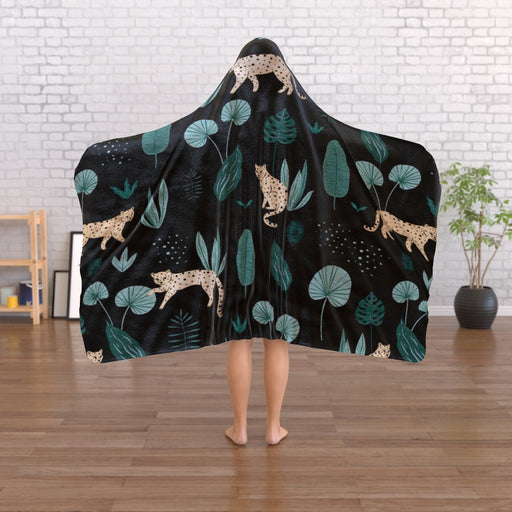 Hooded Blanket - Lazy Leopard - printonitshop