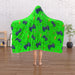 Hooded Blanket - Gaming Green - printonitshop