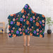 Hooded Blanket - Very Floral Green - printonitshop