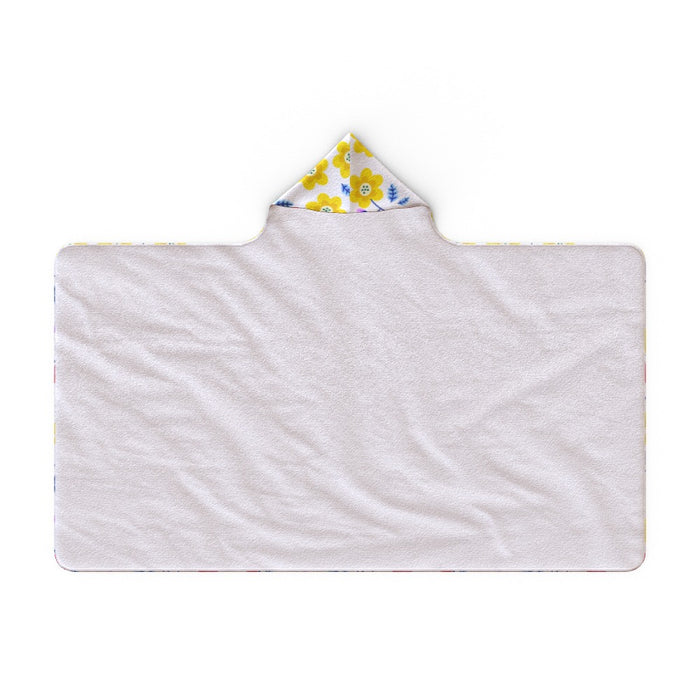 Hooded Blanket - Yellow Flowers - printonitshop