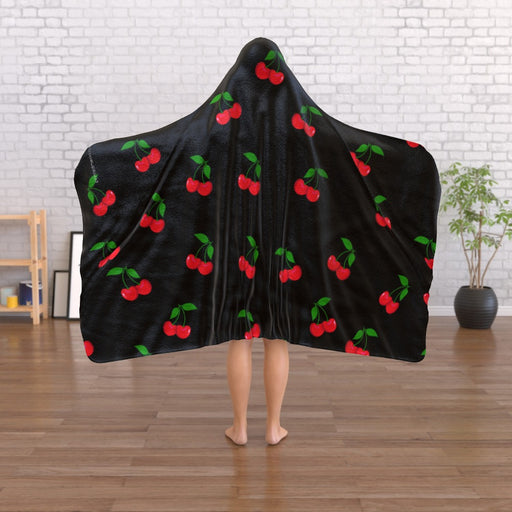 Hooded Blanket - Black Cherries - printonitshop