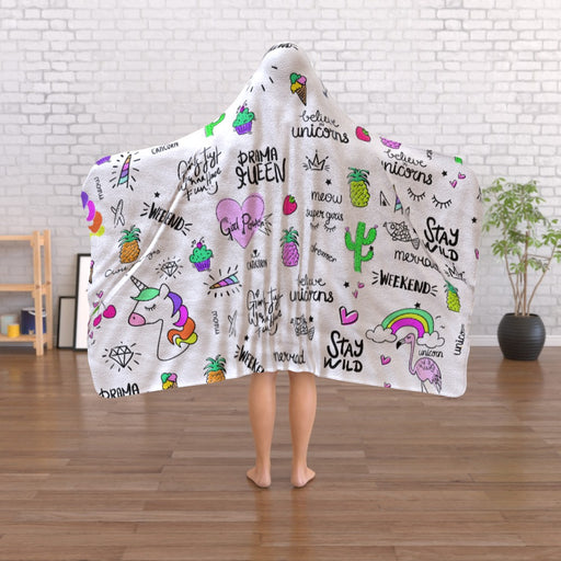 Hooded Blanket - Girl Power - printonitshop