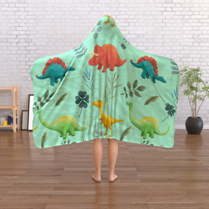 Hooded Blanket - Dino Light - printonitshop
