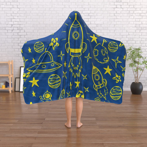 Hooded Blanket - Space - printonitshop